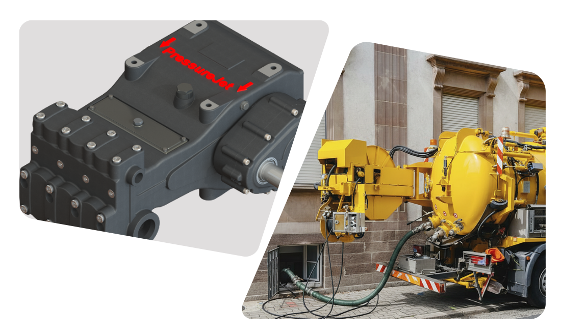 Unblock, Clean, Restore: Up to 485 LPM Jetting Pumps for Complete Sewer Restoration