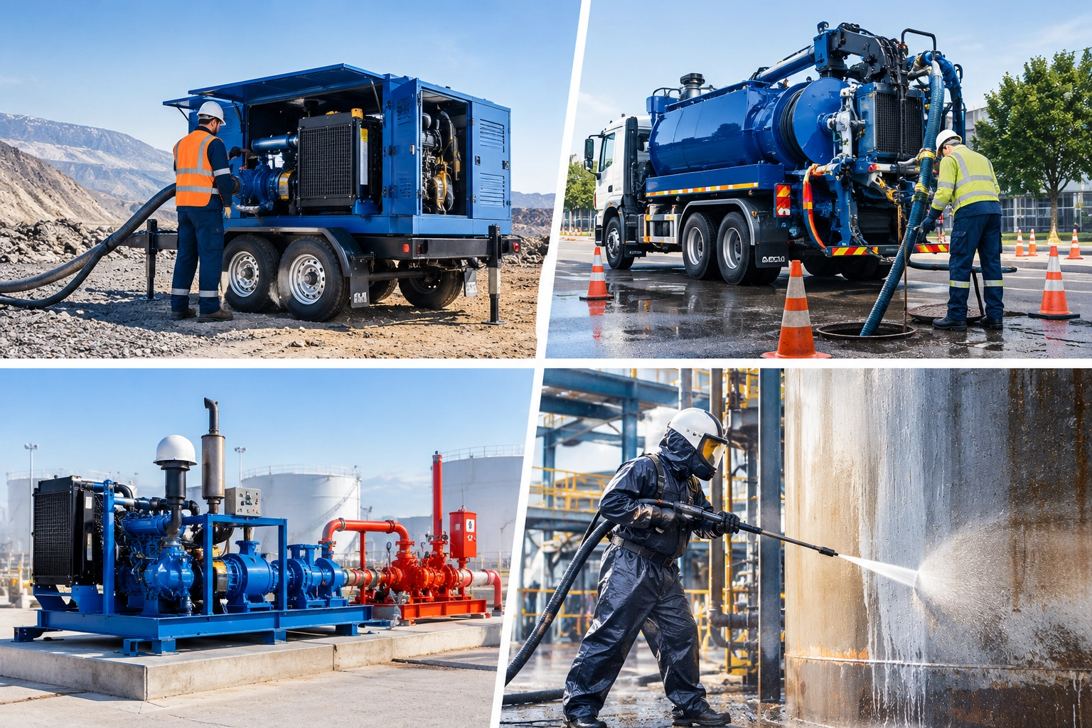 Industrial Applications of Diesel Driven High Pressure Pumps Diesel driven high pressure pump applications in sewer jetting firefighting and industrial hydro blasting