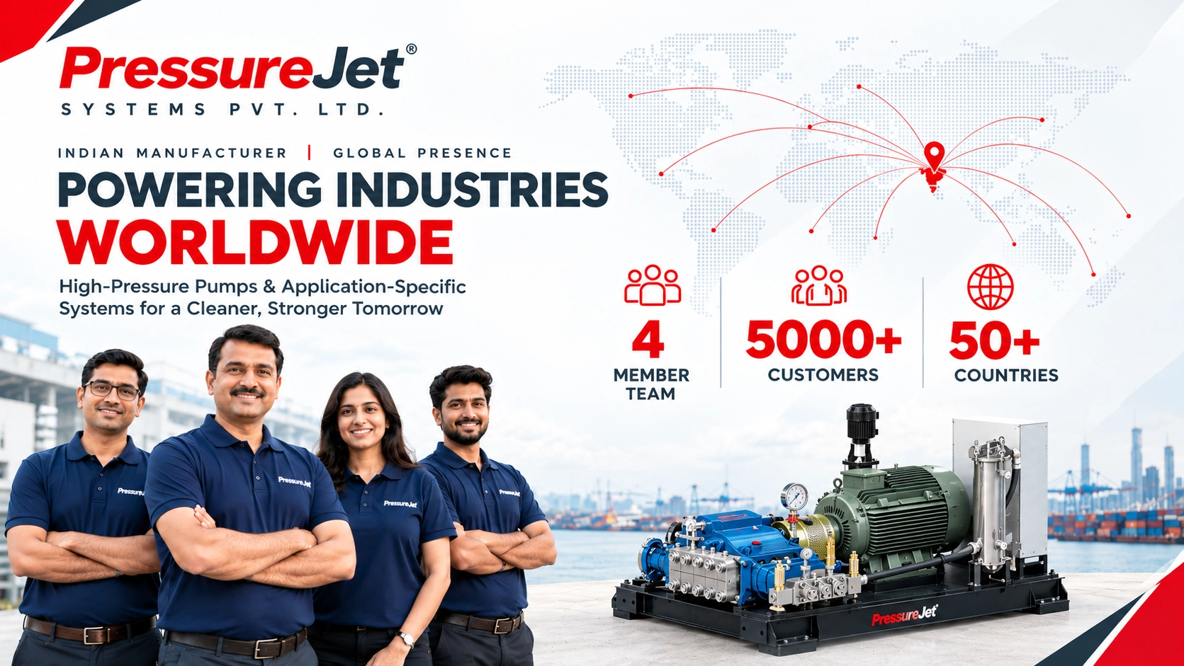 PressureJet Customer Trust How a 4-Member Team Grew to Serve 5000+ Customers in 50+ Countries