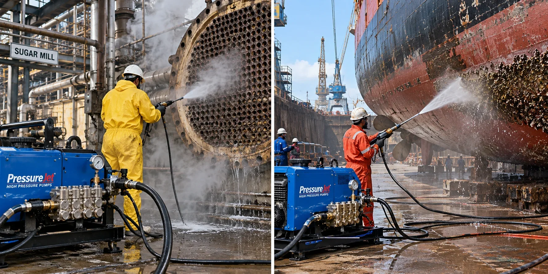 Sugar Mill Descaling Pump & Shipyard Hull Cleaning Pump: High Pressure Solutions for Heavy Industry