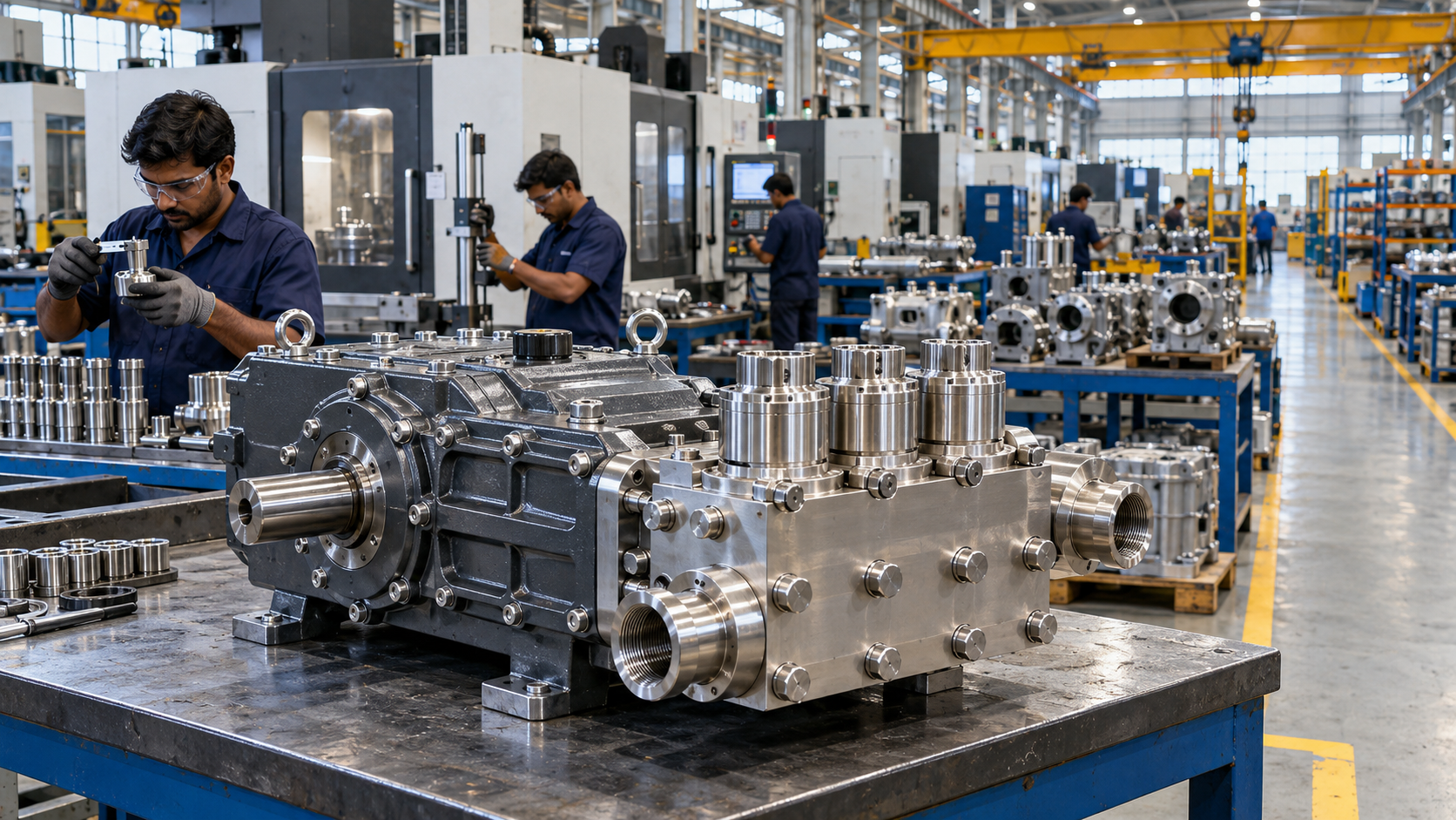 Indian triplex plunger pump manufacturer and production facility