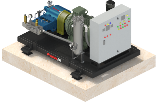 Reactor Cleaning System | KDD Series Skid Mounted Custom System | PressureJet