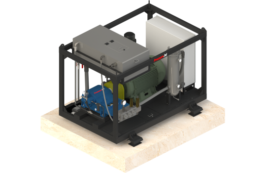 Hydro Testing Machine | KDD Series Skid Mounted with Tank Custom System | PressureJet