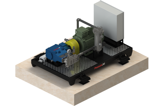 ACC Fin Tube Cleaning | VB Series Skid Mounted Custom System | PressureJet