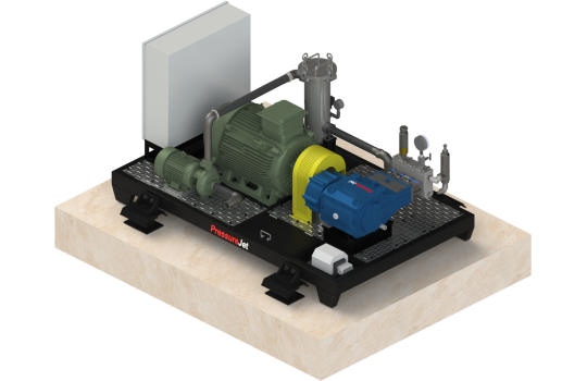 ACC Fin Tube Cleaning | VB Series Skid Mounted Custom System | PressureJet