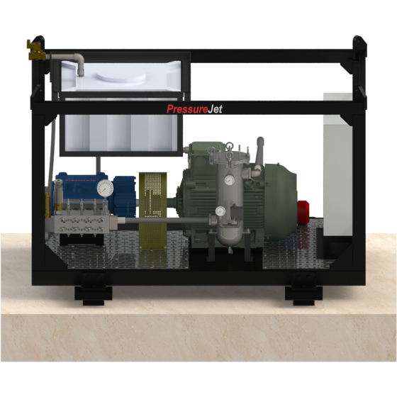 VC Series Skid Mounted with Tank Custom System | PressureJet