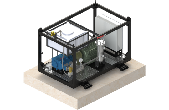 Hydro Test Pump System | VC Series | With Tank | PressureJet