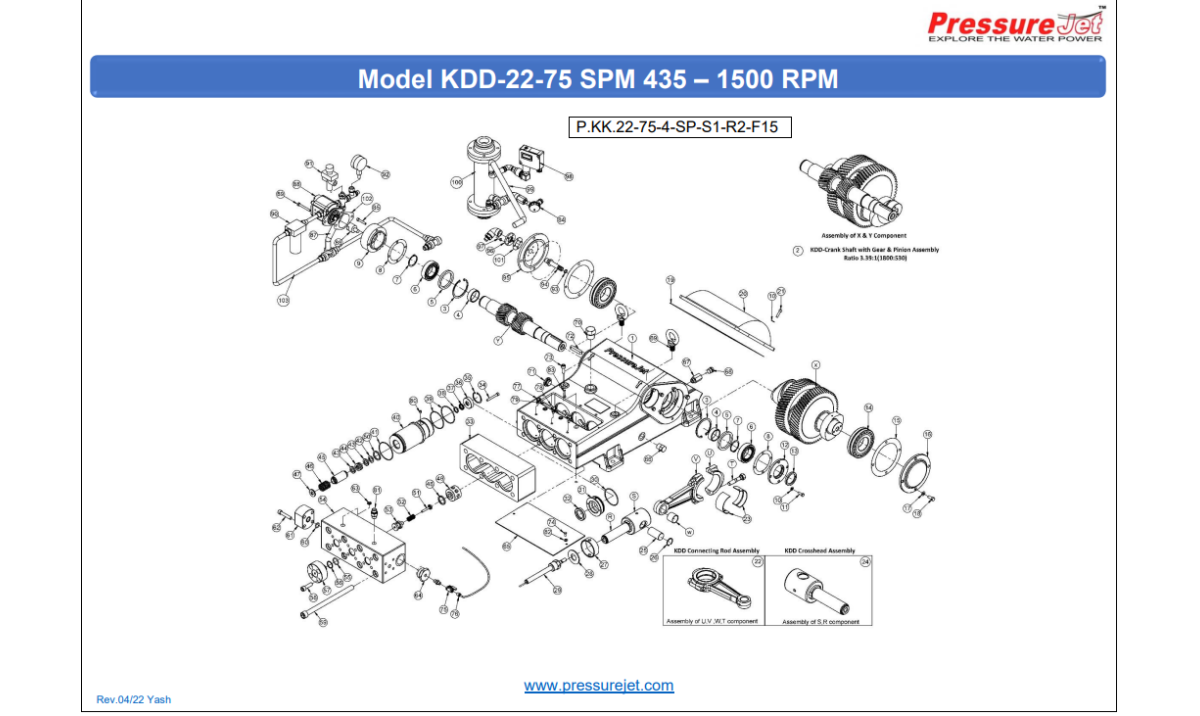 KDD-22-75 Exploded View | PressureJet
