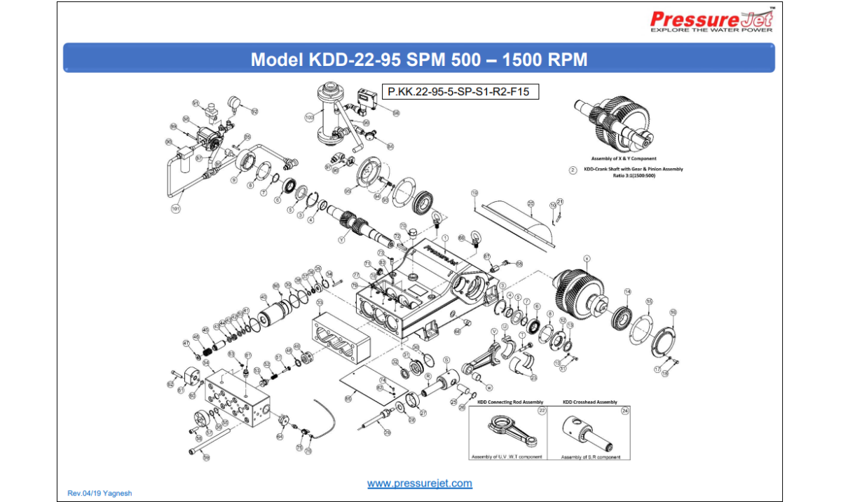 KDD-22-95 Exploded View | PressureJet