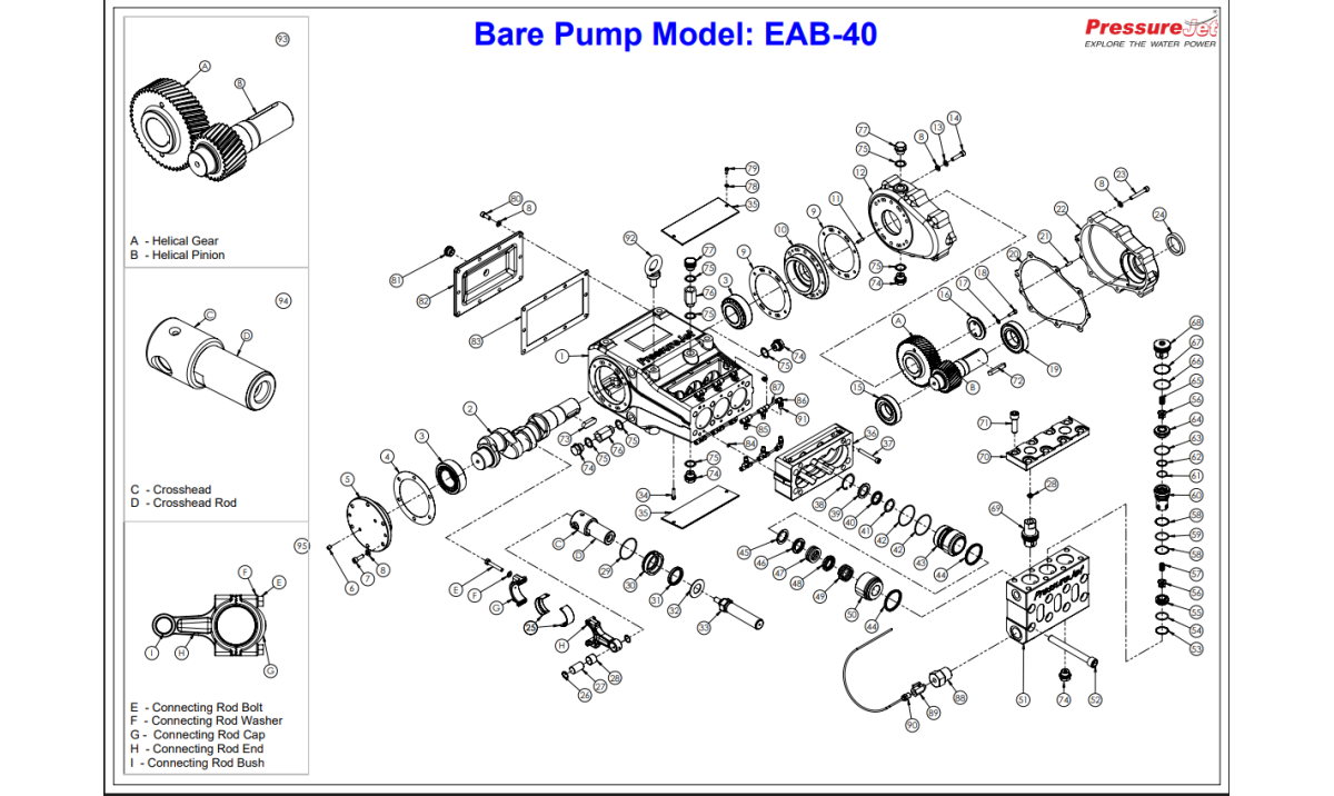 EAB-40-18 Exploded View | PressureJet
