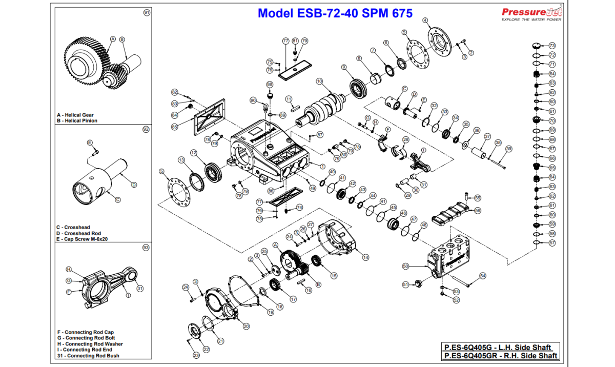ESB-72-40 Exploded View | PressureJet