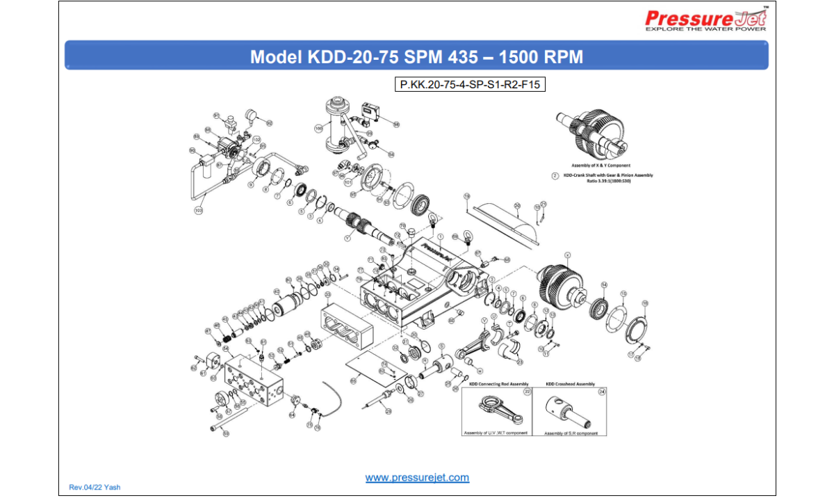KDD-20-75 Exploded View | PressureJet