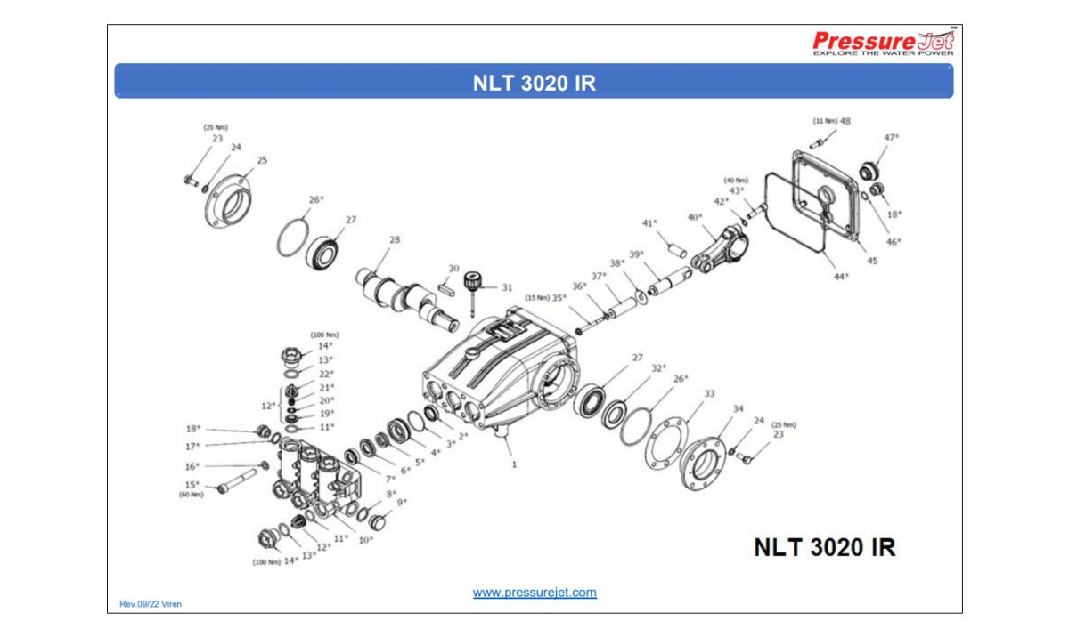 NLT - 3020 Exploded View | PressureJet