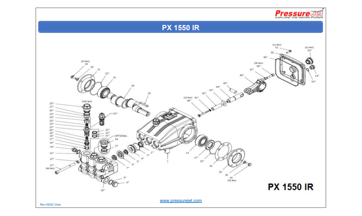 PX 1550 Exploded View | PressureJet