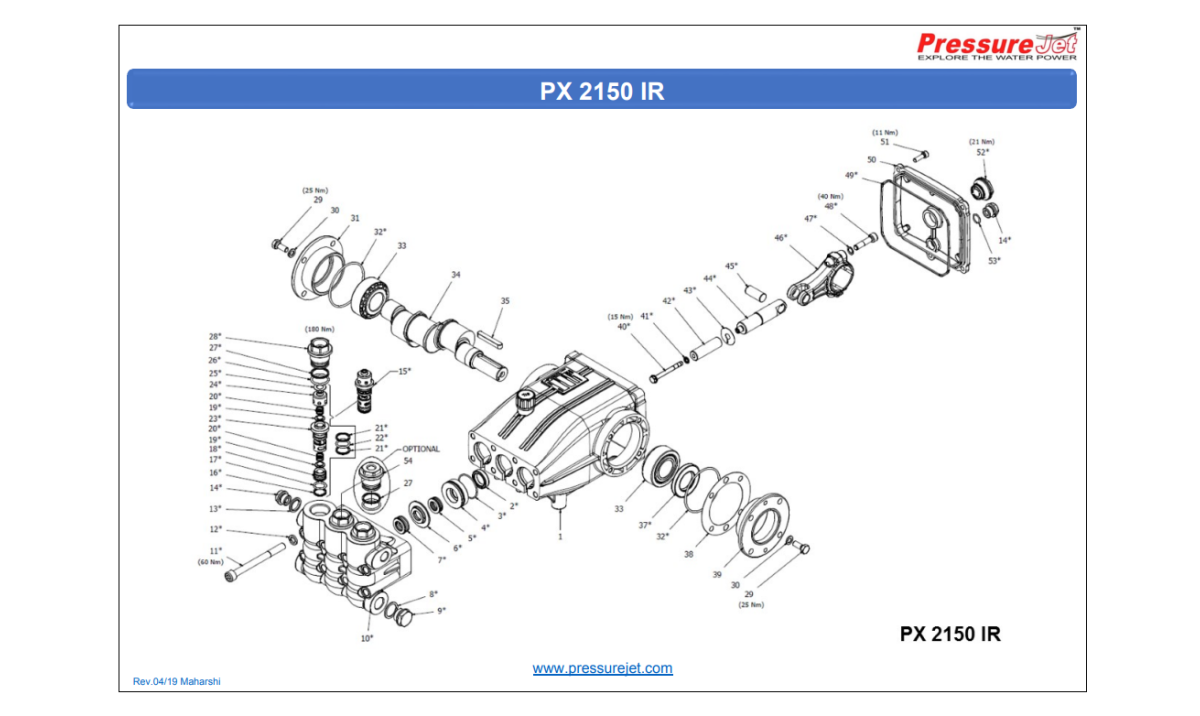 PX 2150 Exploded View | PressureJet