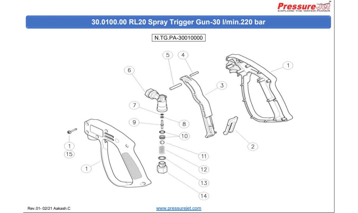 RL - 20 - Gun Exploded View | PressureJet