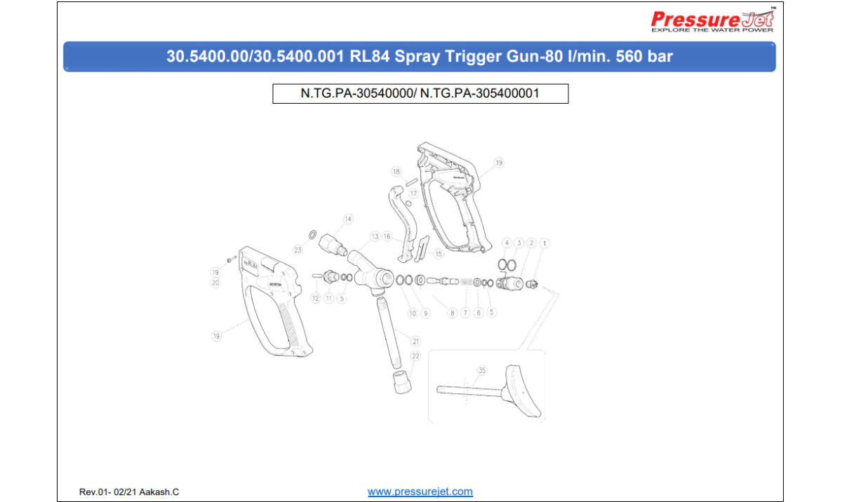 RL - 84 Gun Exploded View | PressureJet