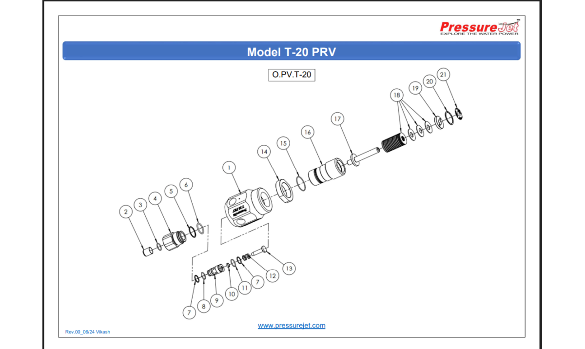 T-20 Exploded View | PressureJet