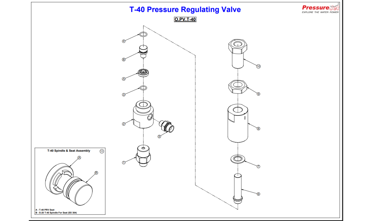 T-40 Exploded View | PressureJet
