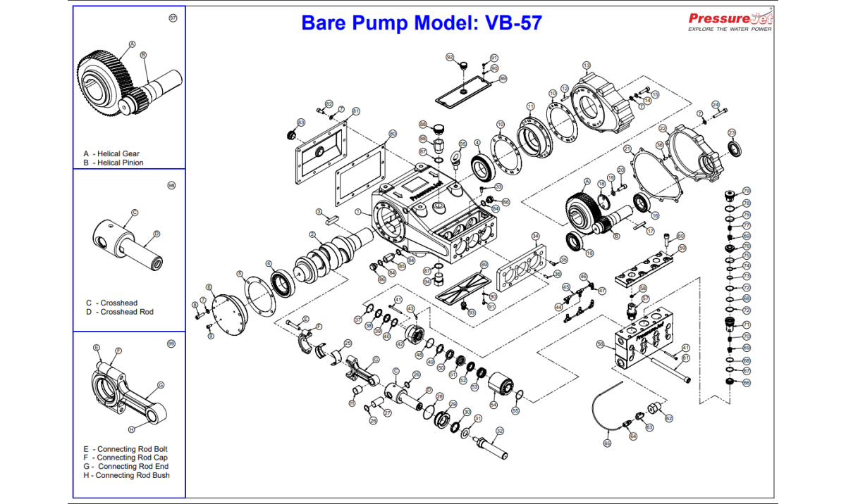 VB-57-28 Exploded View | PressureJet
