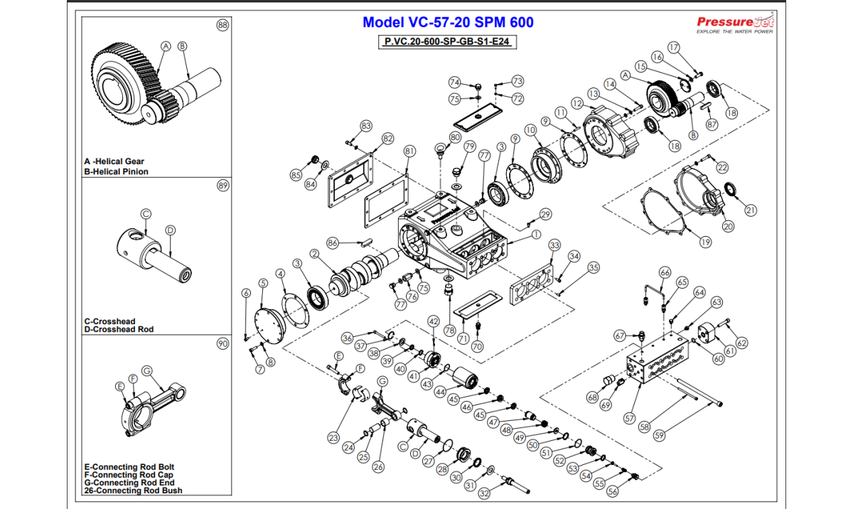 VC-57-20 Exploded View | PressureJet