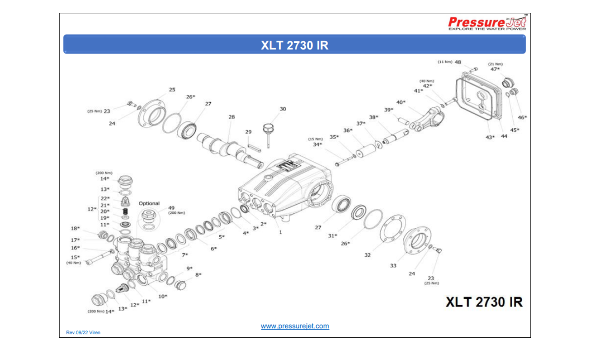 XLT - 2730 Exploded View | PressureJet
