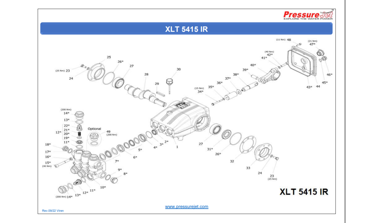XLT - 5415 Exploded View | PressureJet