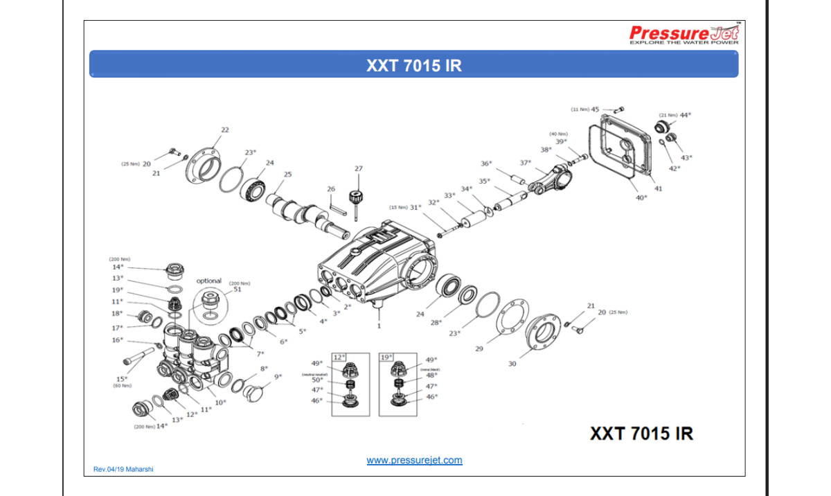 XXT - 7015 Exploded View | PressureJet